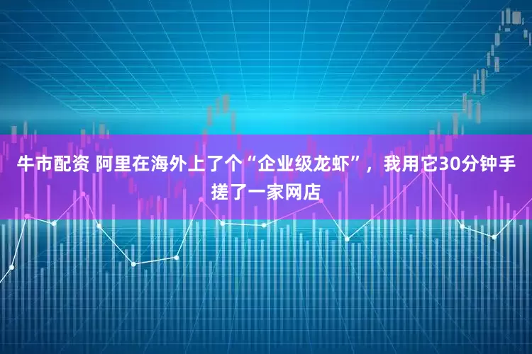 牛市配资 阿里在海外上了个“企业级龙虾”，我用它30分钟手搓了一家网店